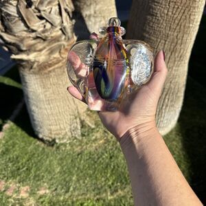 Hand Blown Art Glass Perfume Bottle - With Stopper/Dauber Gorgeous